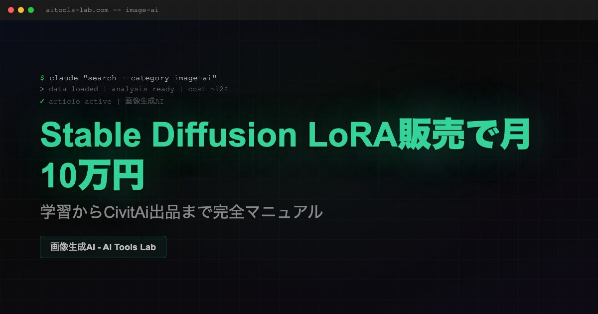 stable-diffusion-lora-sales-guide